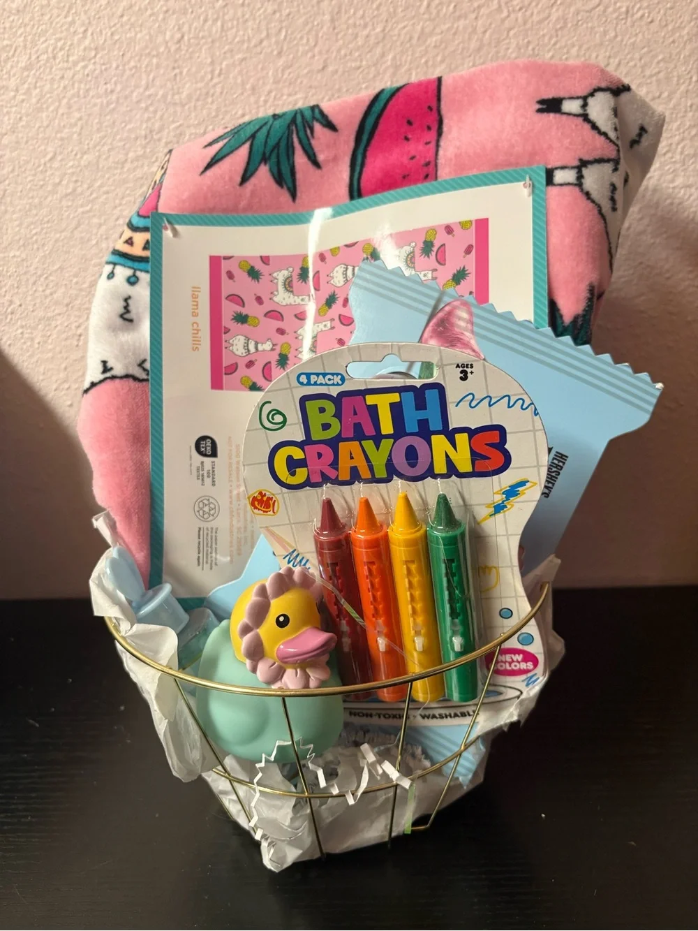 Spa Bath Gift Basket Llama Beach Towel Disney Bath Set New